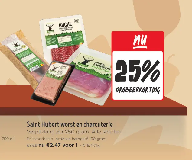 Aanbieding: Saint Hubert worst en charcuterie