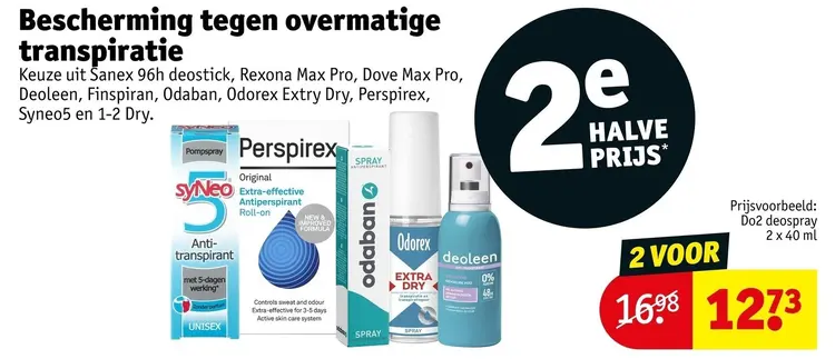 Aanbieding: Bescherming tegen overmatige transpiratie
