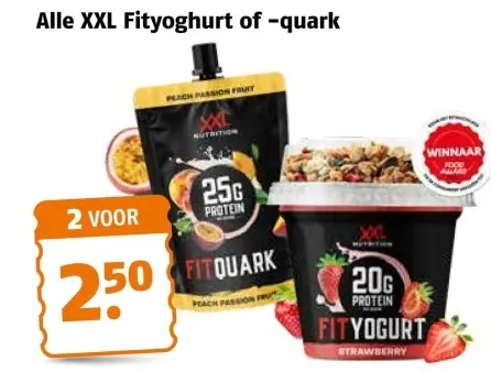 Aanbieding: XXL Fityoghurt of -quark