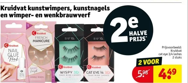 Aanbieding: kunstwimpers, kunstnagels en wimper- en wenkbrauwverf