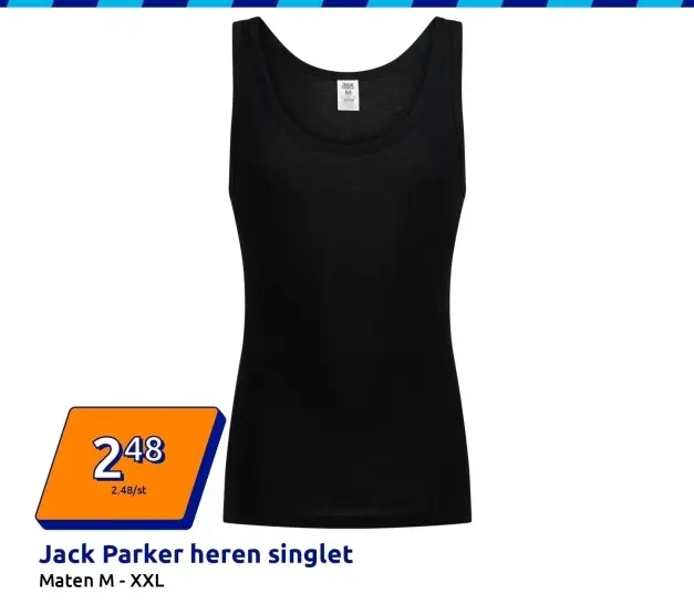 Promotie: Jack Parker heren singlet