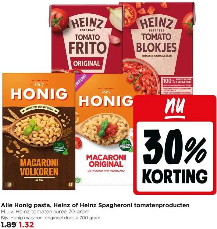 Aanbieding: Pasta, Heinz of Heinz Spagheroni tomatenproducten
