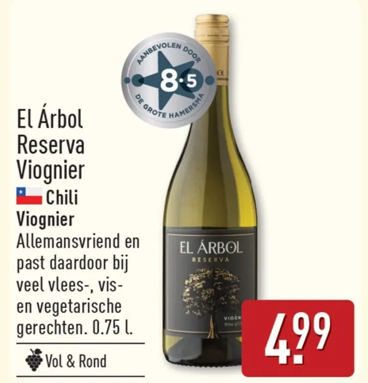 Aanbieding: El Árbol Reserva Viognier