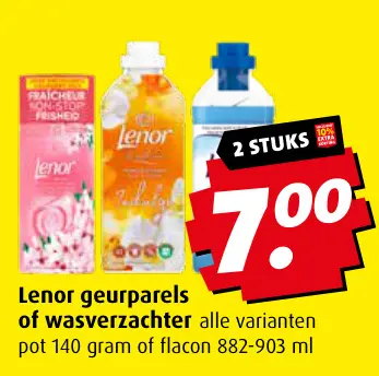 Aanbieding: Lenor geurparels of wasverzachter