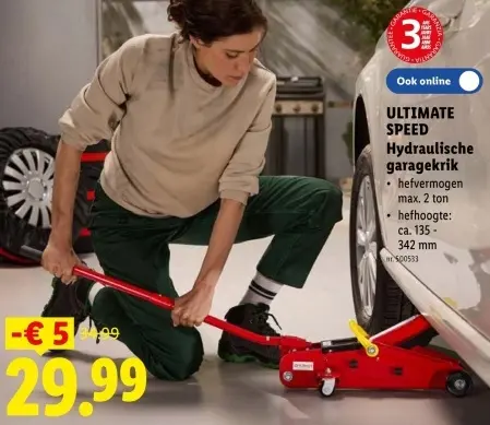 Promotie: Hydraulische garagekrik