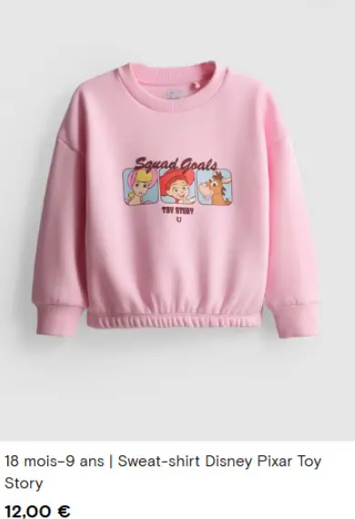 Offre: Sweat-shirt Disney Pixar Toy Story