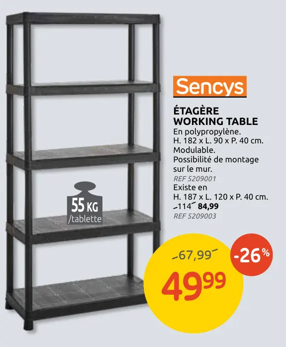 Offre: Étagère working table