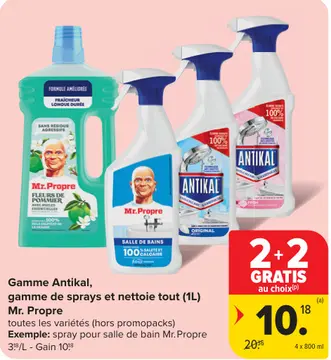 Offre: Gamme Antikal, gamme de sprays et nettoie tout