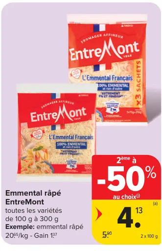 Offre: Emmental râpé