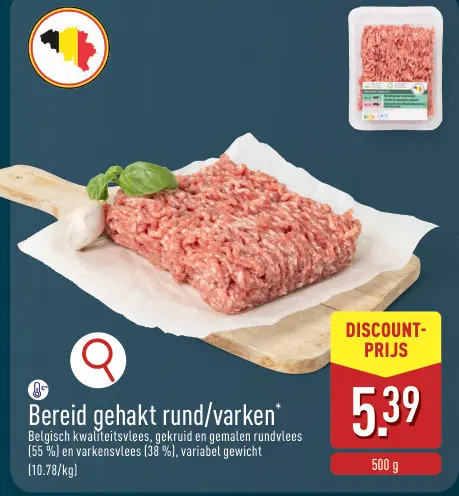 Promotie: Bereid gehakt rund/varken