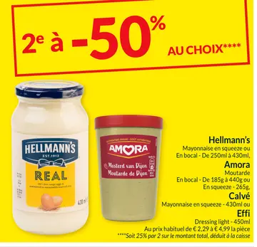 Offre: Mayonnaise et Moutarde