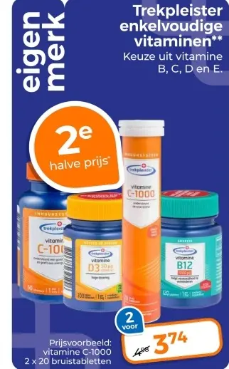 Aanbieding: Trekpleister enkelvoudige vitaminen
