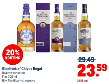 Aanbieding: Glenlivet of Chivas Regal