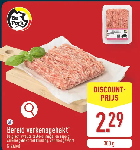 Promotie: Bereid varkensgehakt