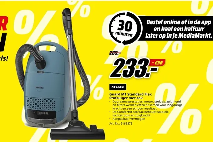Promotie: Guard M1 Standard Flex Stofzuiger met zak