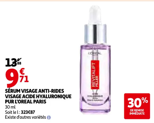 Offre: Sérum visage anti-rides visage acide hyaluron