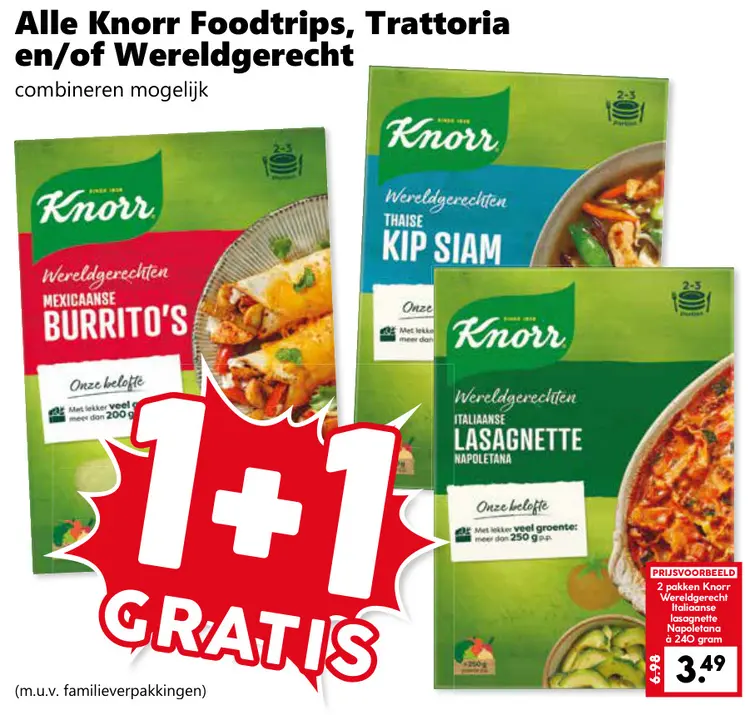 Aanbieding: Alle Knorr Foodtrips, Trattoria en/of Wereldgerecht