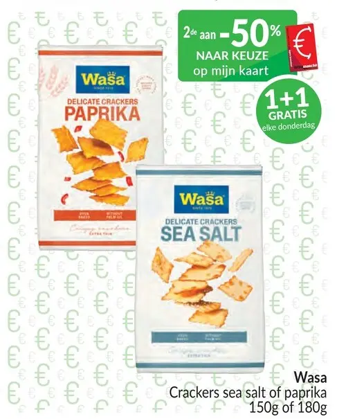 Promotie: Crackers sea salt of paprika