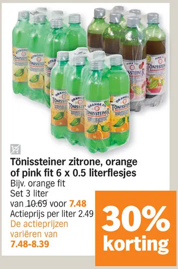 Aanbieding: Tönissteiner zitrone, orange of pink fit