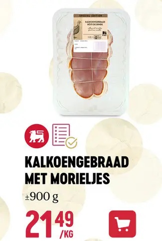 Aanbieding: Kalkoengebraad met morieljes