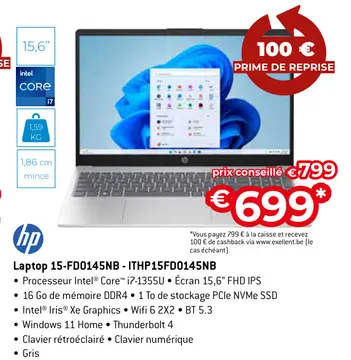 Offre: Laptop 15-FD0145NB - ITHP15FD0145NB