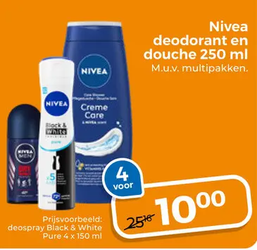 Aanbieding: Nivea deodorant en douche