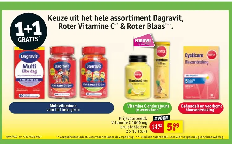 Aanbieding: Dagravit, Roter Vitamine C & Roter Blaas