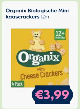 Aanbieding: Organix Biologische Mini kaascrackers