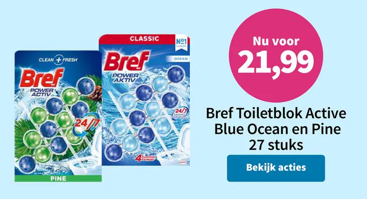 Promotie: Toiletblok Active Blue Ocean en Pine