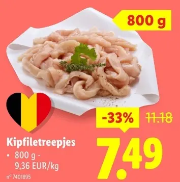 Aanbieding: Kipfiletreepjes