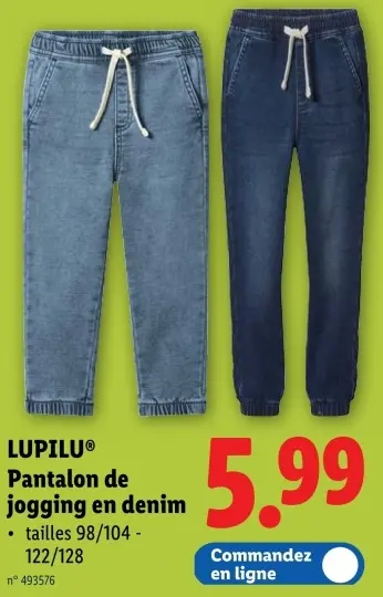 Offre: Pantalon de jogging en denim