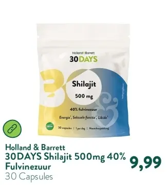 Aanbieding: 30DAYS Shilajit 500mg 40% Fulvinezuur