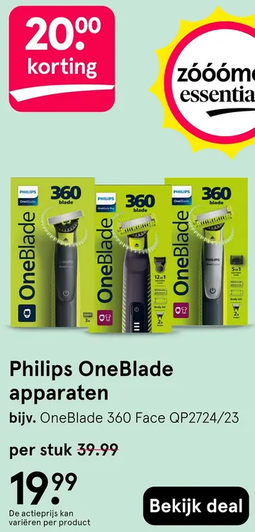Aanbieding: Philips OneBlade apparaten