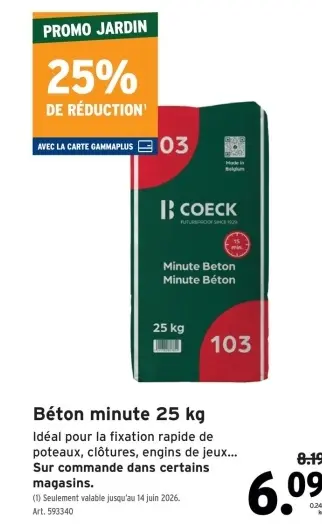 Offre: Béton minute