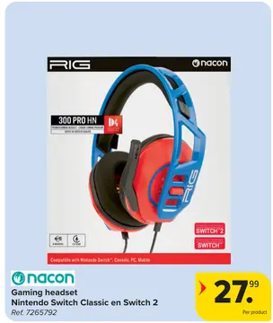 Aanbieding: Gaming headset Nintendo Switch Classic en Switch 2