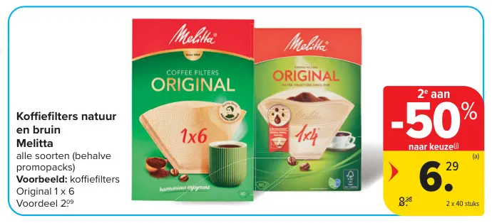 Promotie: Koffiefilters natuur en bruin