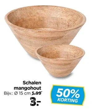 Aanbieding: Schalen mangohout