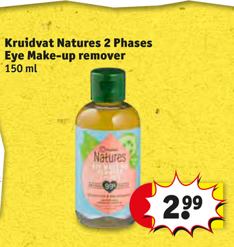 Aanbieding: Kruidvat Natures 2 Phases Eye Make - up remover
