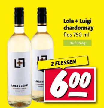 Aanbieding: Lola + Luigi chardonnay