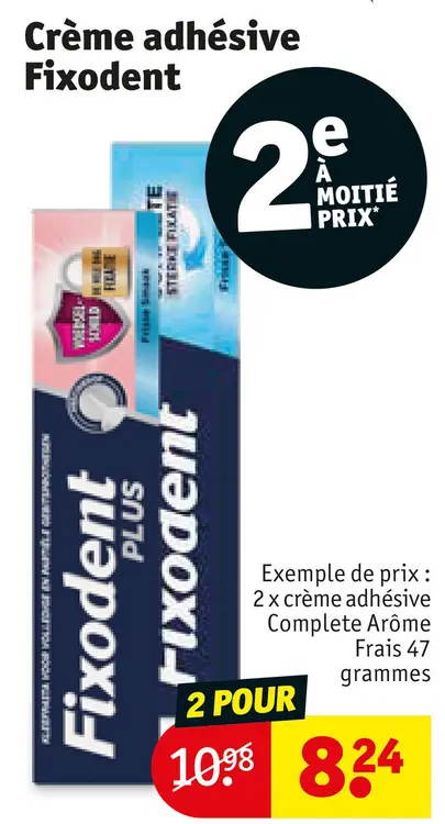 Offre: Crème adhésive