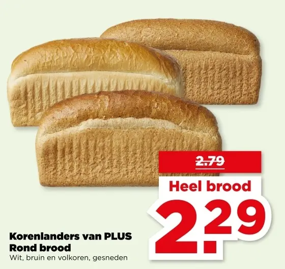 Aanbieding: Korenlanders van PLUS Rond brood