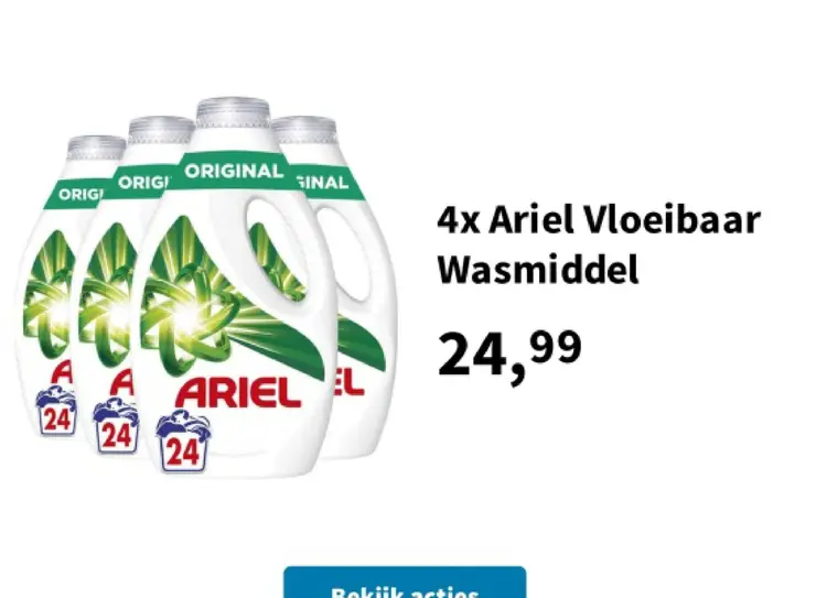 Promotie: Ariel Vloeibaar Wasmiddel