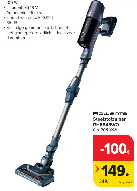 Promotie: Steelstofzuiger RH6848WO