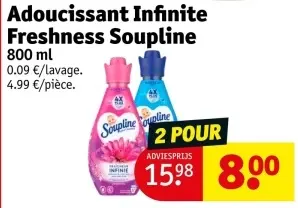 Offre: Adoucissant Infinite Freshness Soupline