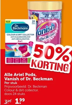 Aanbieding: Alle Ariel Pods, Vanish of Dr. Beckman
