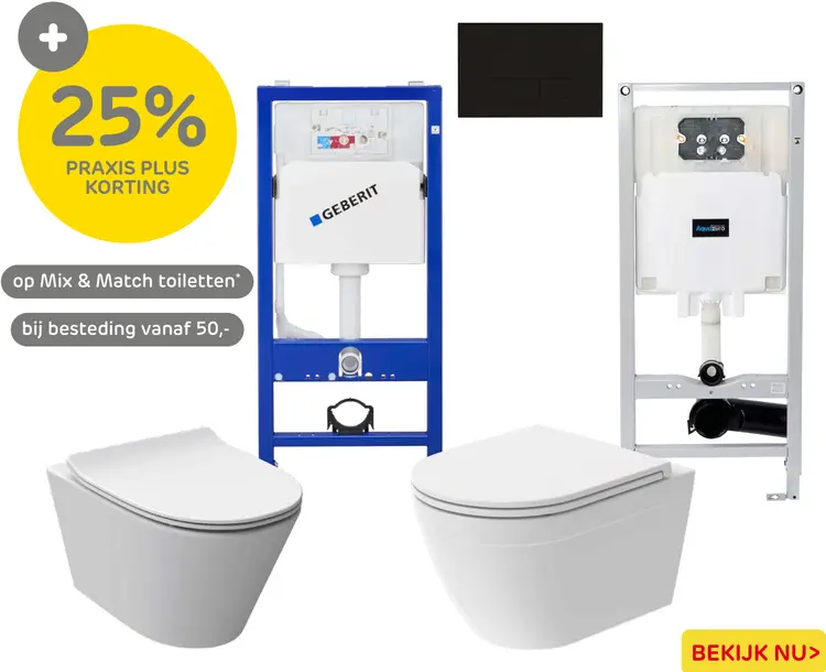 Aanbieding: Mix & Match toiletten