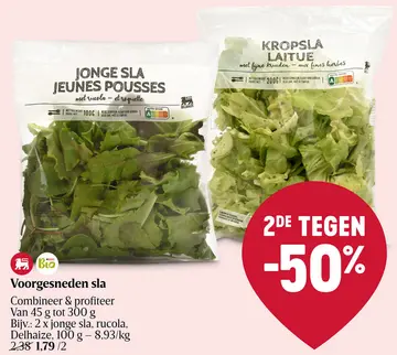 Aanbieding: Voorgesneden sla
