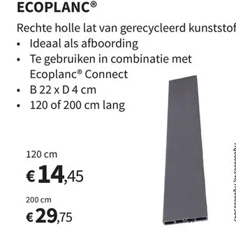 Aanbieding: ECOPLANC® Rechte holle lat van gerecycleerd k