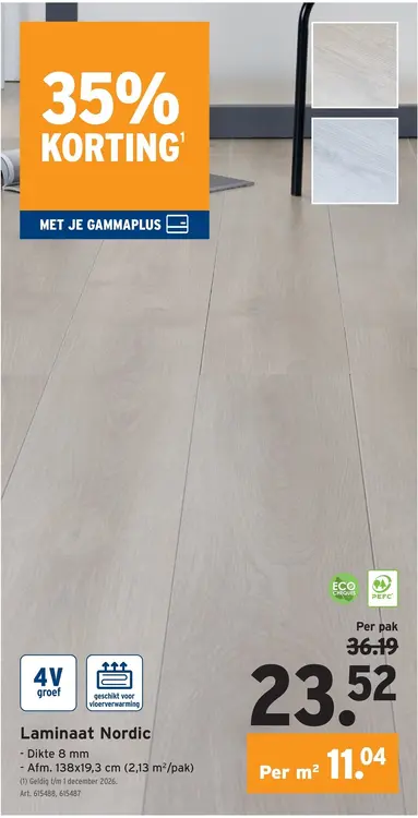Promotie: Laminaat Nordic