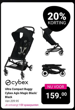 Aanbieding: Ultra Compact Buggy Cybex Agis Magic Black/Black